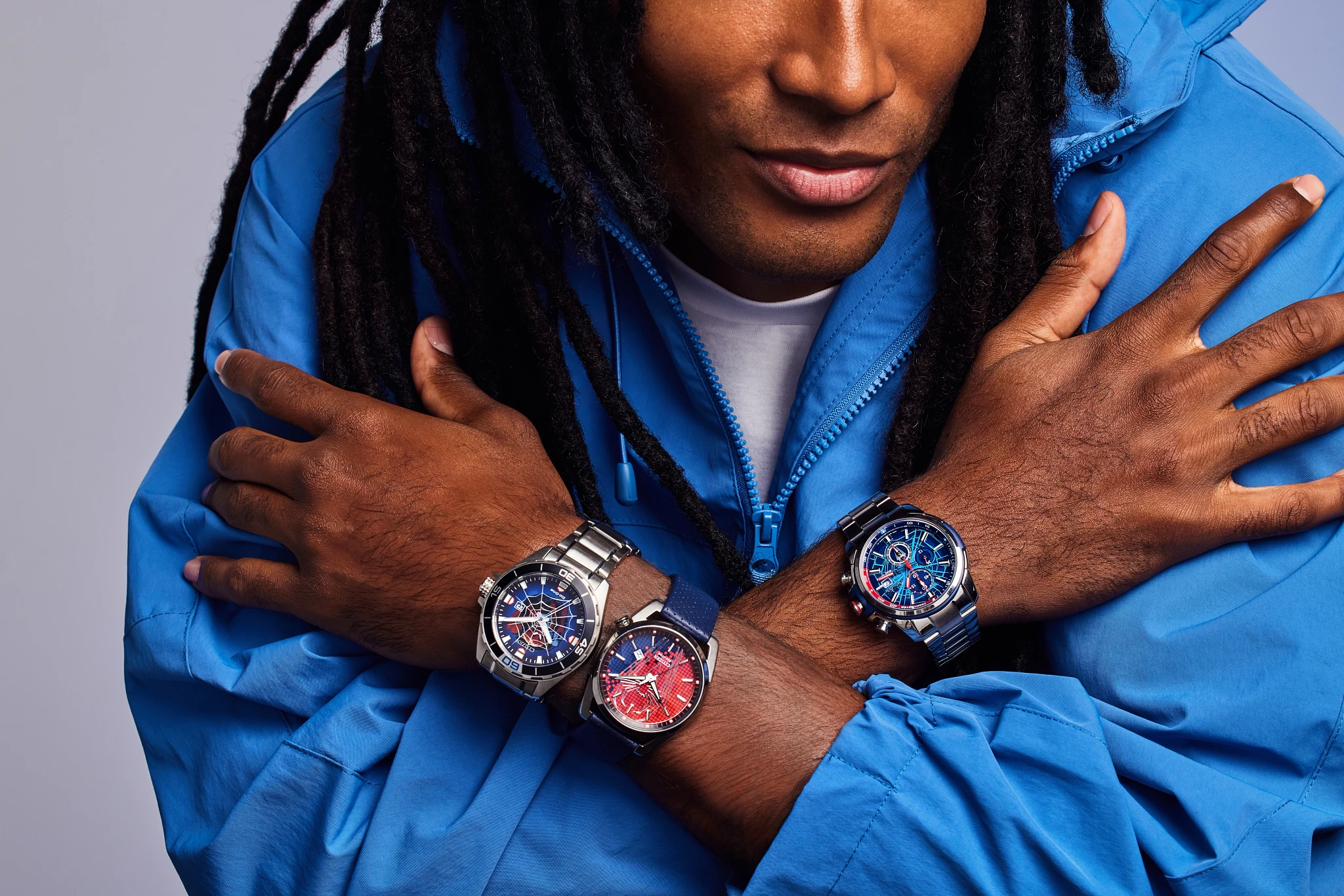 Spider-Man Boxed Set Blue Dial Stainless Steel Bracelet Spiderman